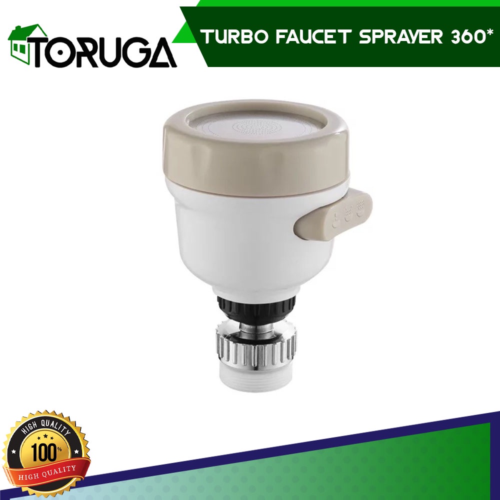 Keran Air Wastafel Cuci Tangan Buah Sayur Faucet Turbo Sprayer 360 rotasi