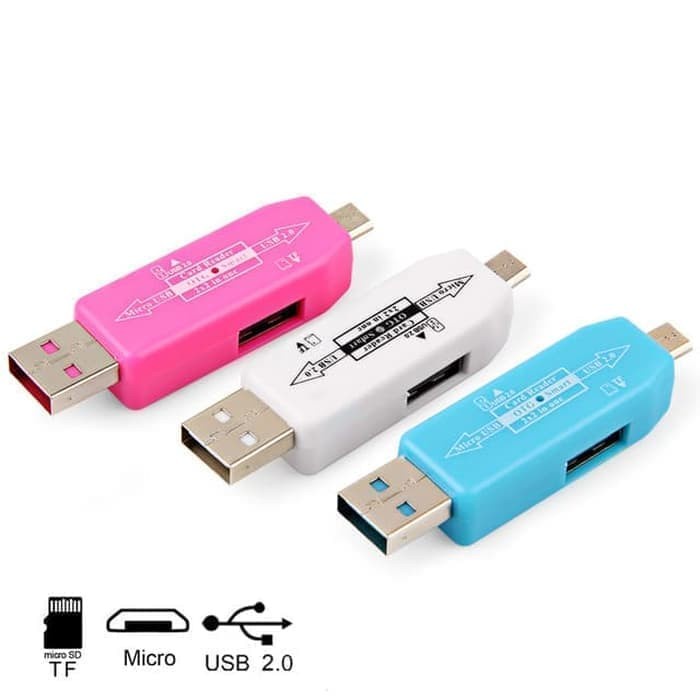 OTG Card Reader Combo + USB Hub 2.0 Adapter Micro USB Original Android