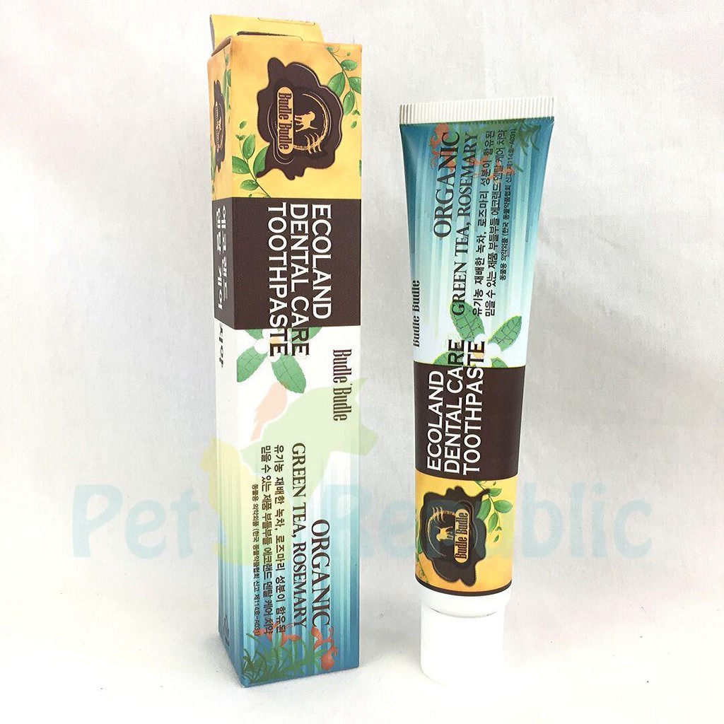 

Pet Republic Pasta Gigi Anjing Kucing Organic BUDLE Budle Ecoland Dental Care Toothpaste 70gram