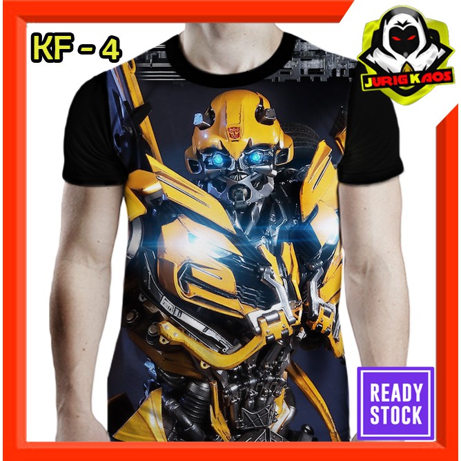  Kaos  Transformers Bumblebee  Robot kuning Baju Karakter 