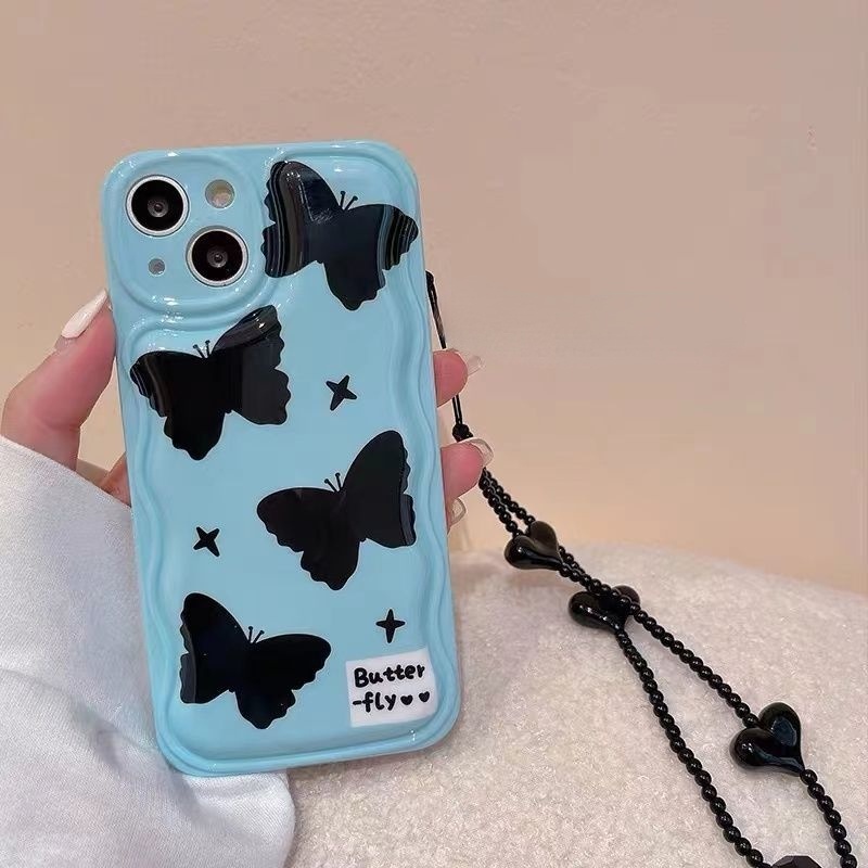 Case Motif Kartun Butterfly Untuk iPhone 12 13 11 Pro Max X Xs Max Xr wobt