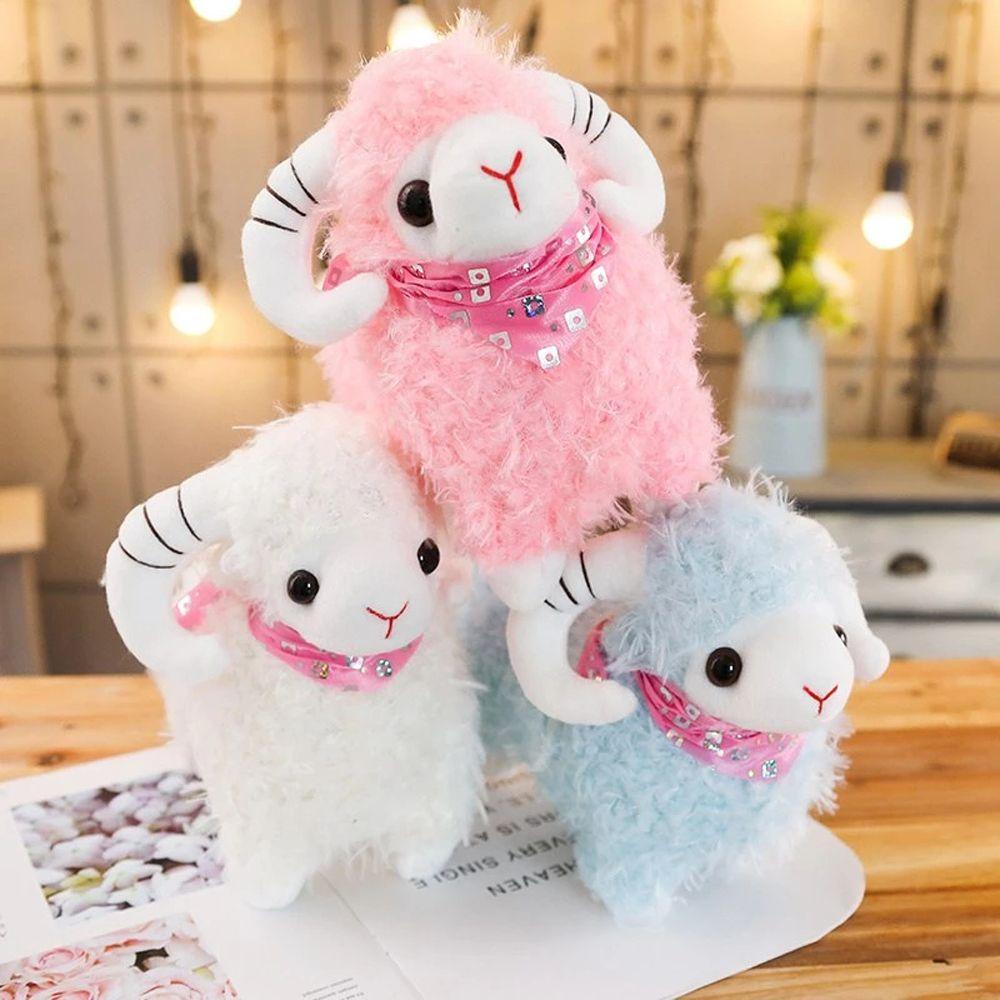 Lanfy Domba Mainan Mewah Mainan Anak Lucu Hadiah Kelahiran Llama Mainan Dekorasi Rumah Boneka Hewan Menemani Mainan Lembut Mainan Boneka Mainan