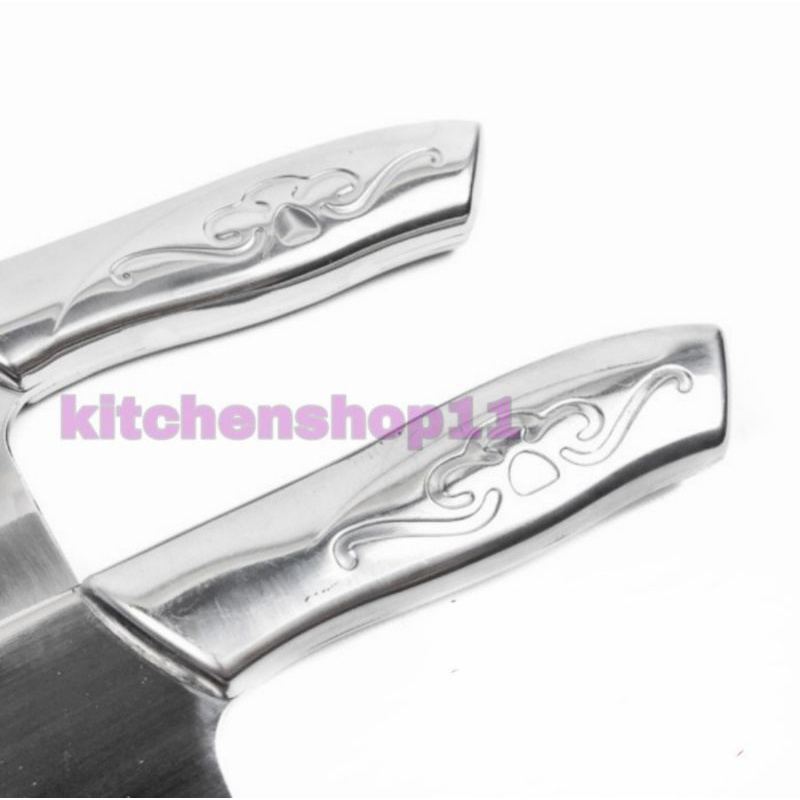 golok tulang pisau daging cincang dapur tajam gull stainless / golok daging full stainless tebal / pisau dapur besar