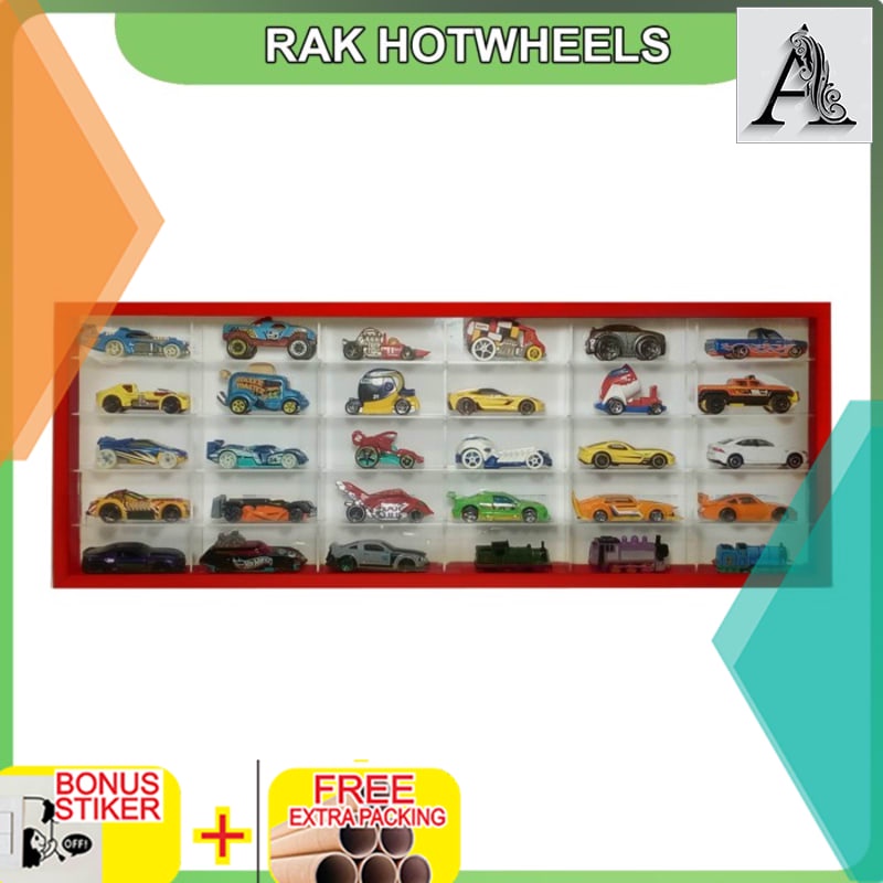 

Murah Rak Rack Hotwheels 1:64 Isi 30 No Header Slim Fit Edition - Merah