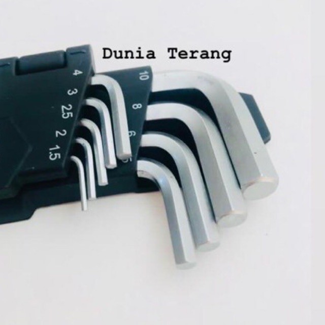 Kunci L Set Hex Hex MOLLAR 9 Pcs Panjang Segi 6 Segi Enam - L Hex Key Extra Long Flat End MLR-260309