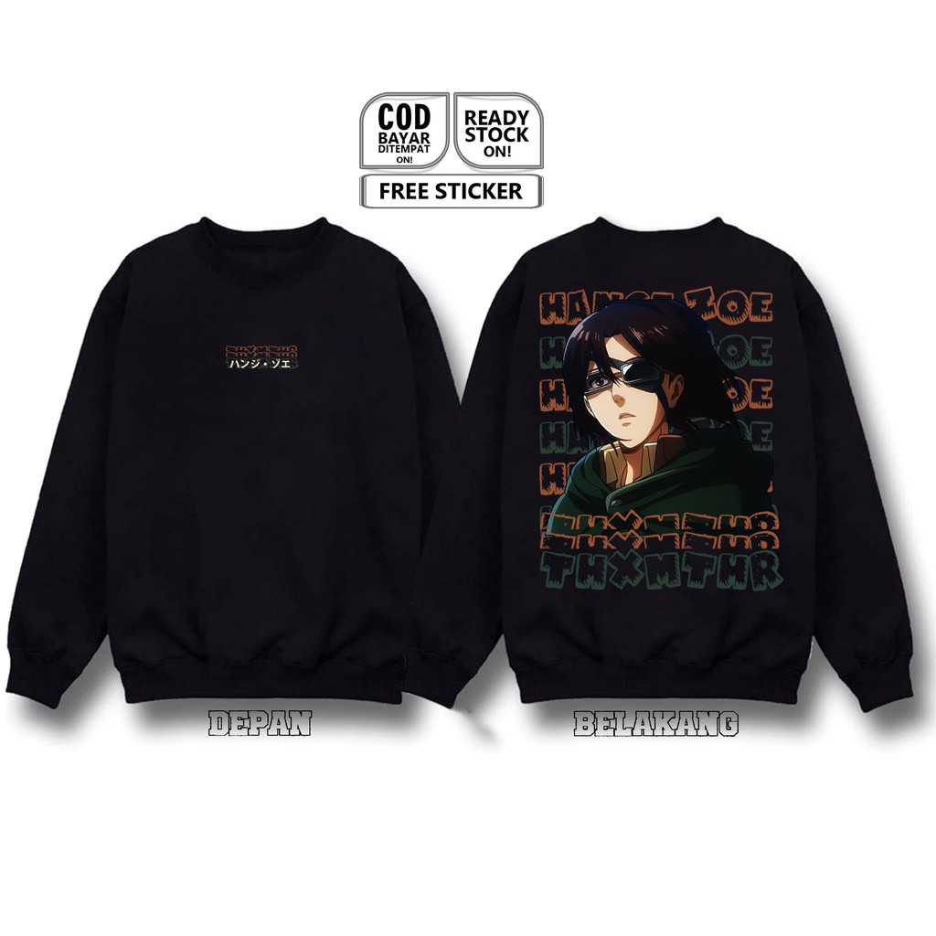 SWEATER CREWNECK HANGE ZOE SHINGEKI NO KYOJIN SNK ATTACK ON TITAN PASUKAN RAKSASA LEGION ASSASIN SC