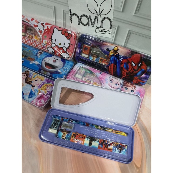 KOTAK PENSIL KALENG ada ISI ukuran TANGGUNG/PENCIL CASE-1