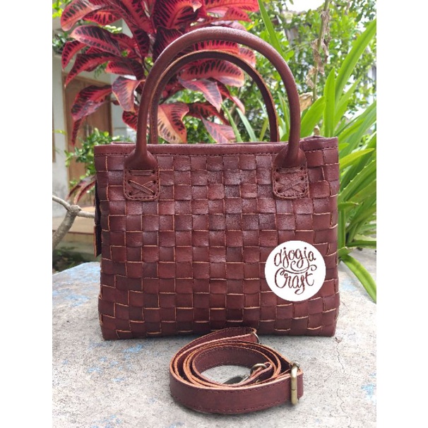 Djogja Craft Tas Kulit WB Anyam Mini