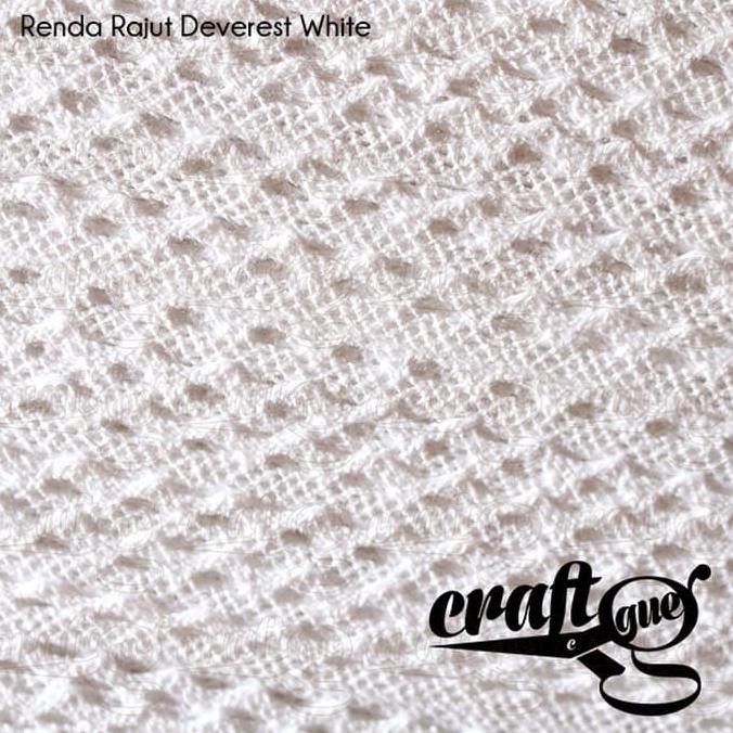 ✫69806❁ Renda Rajut Deverest WHITE (Roll)