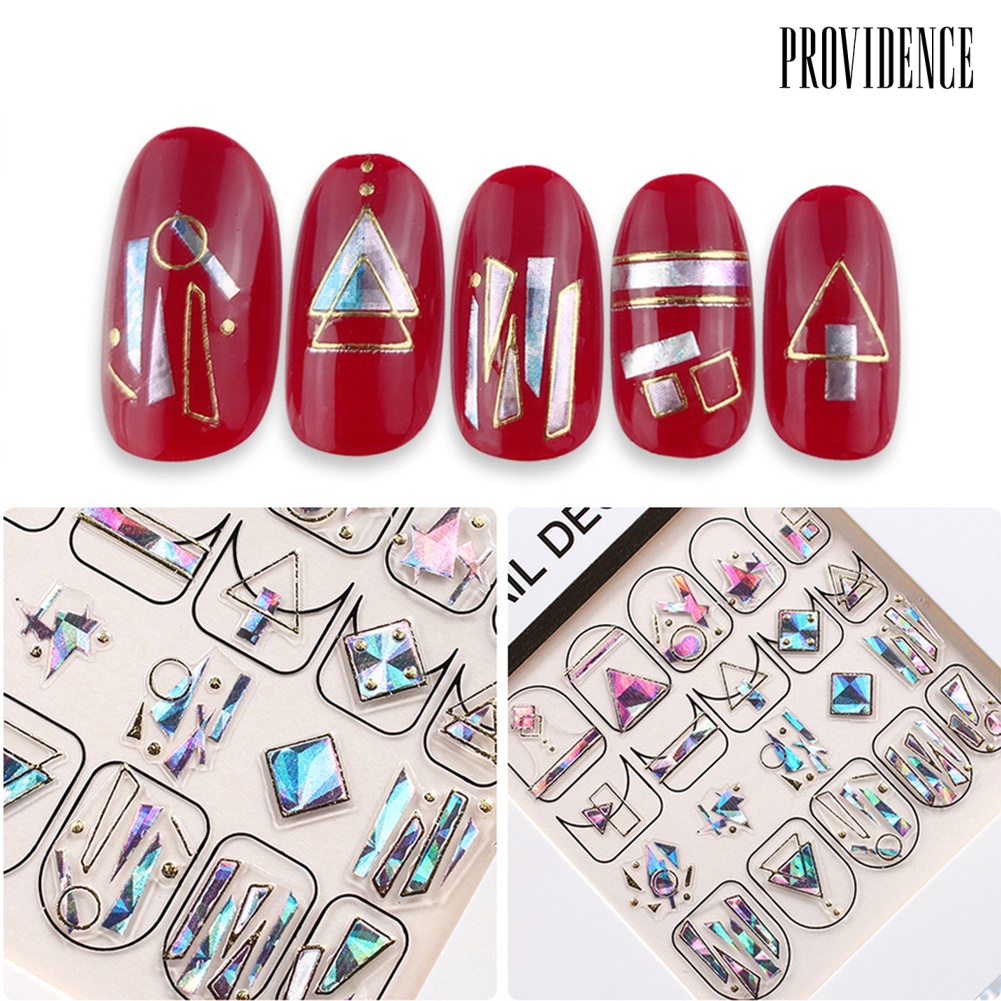 Providence 3D Scallop Starfish Geometric Gilding Nail Art Stickers Decals Manicure Decor