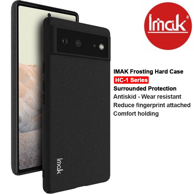 Imak Cowboy Sand Case Google Pixel 6 - Frosted Shield Black Casing Original Cover Super Hitam 6.4 Ha