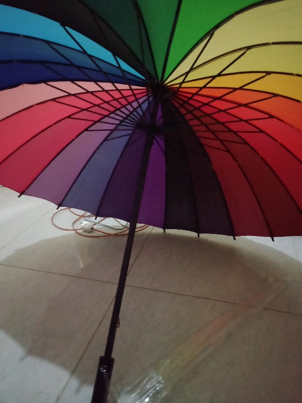Payung Golf Pelangi Bahan Sutra 24jari