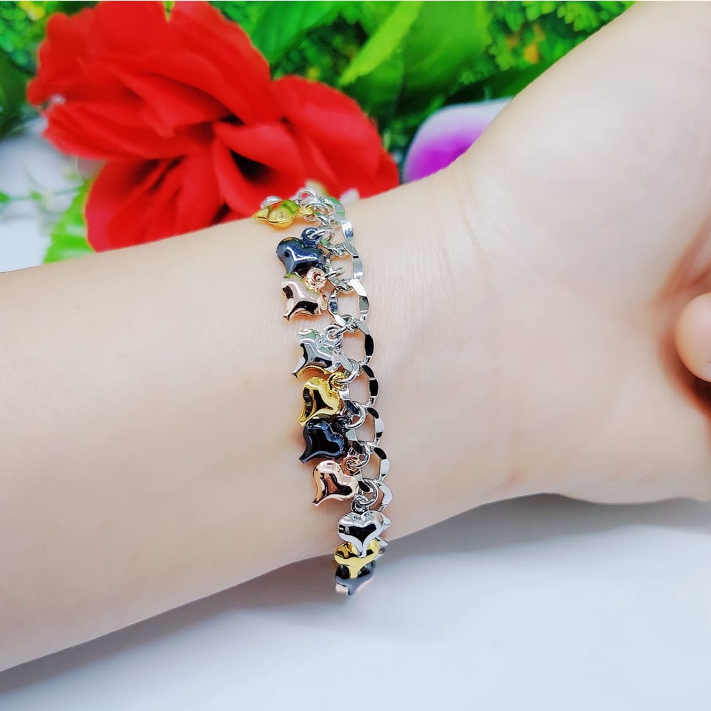 Xuping gelang love kombinasai lapis emas fashion jewelry