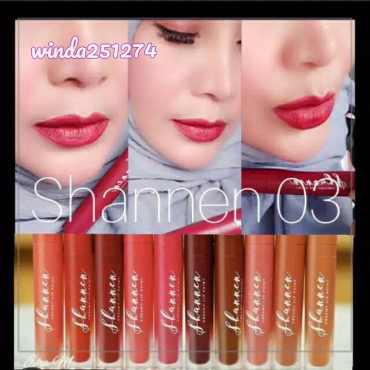 Promo lipstik Shannen creamy lip paint ORI harga Grossir