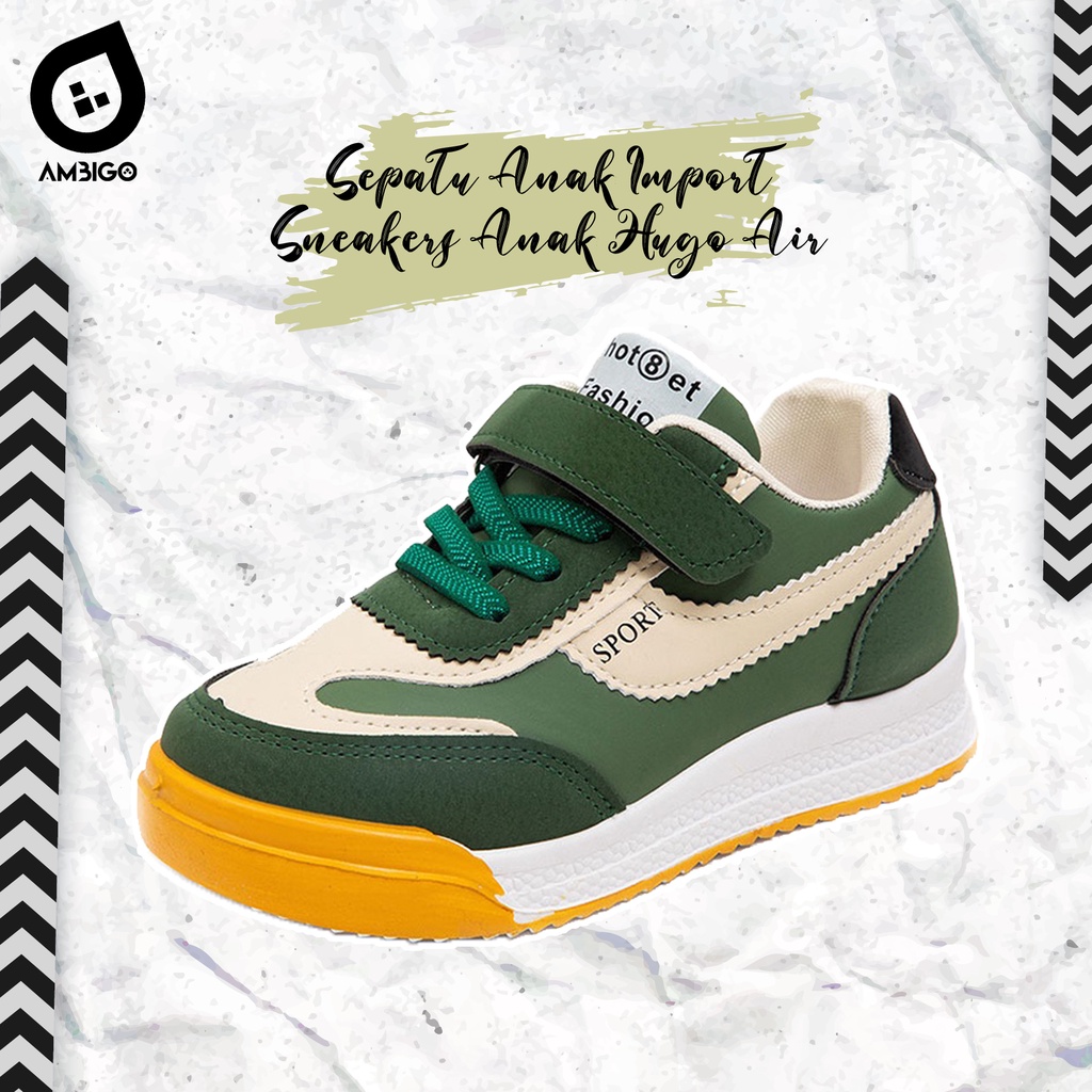 Sepatu Anak Laki Laki - Sepatu Anak Perempuan Shoes HUGO AIR JPR-033 Sepatu Sport Anak Casual Import