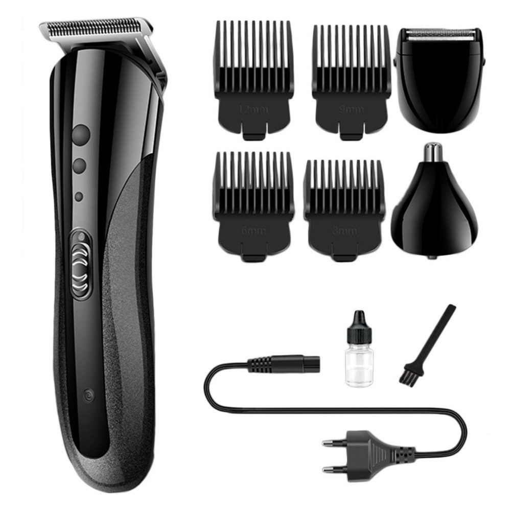 Mesin Clipper Alat potong rambut Cukur Bulu Hidung Jenggot Elektrik Rechargeable Kemei KM 1407