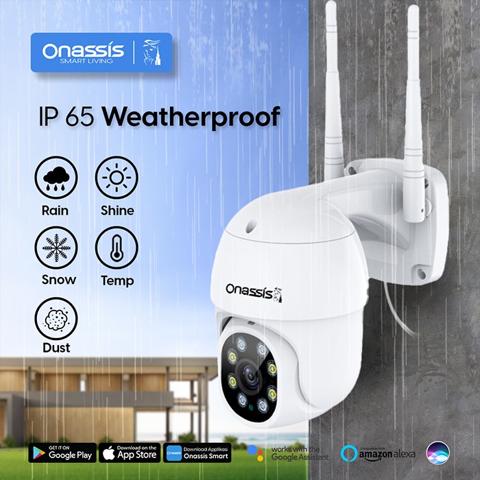 Onassis / Othentica Smart Outdoor Camera 360 IP Cam CCTV IP65 Weatherproof