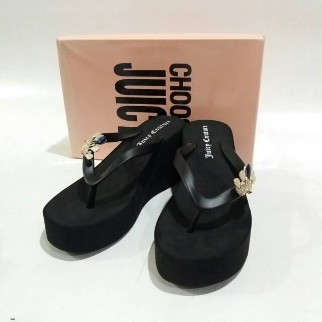 Sandal juicy couture sandal jepit wedges murah simple