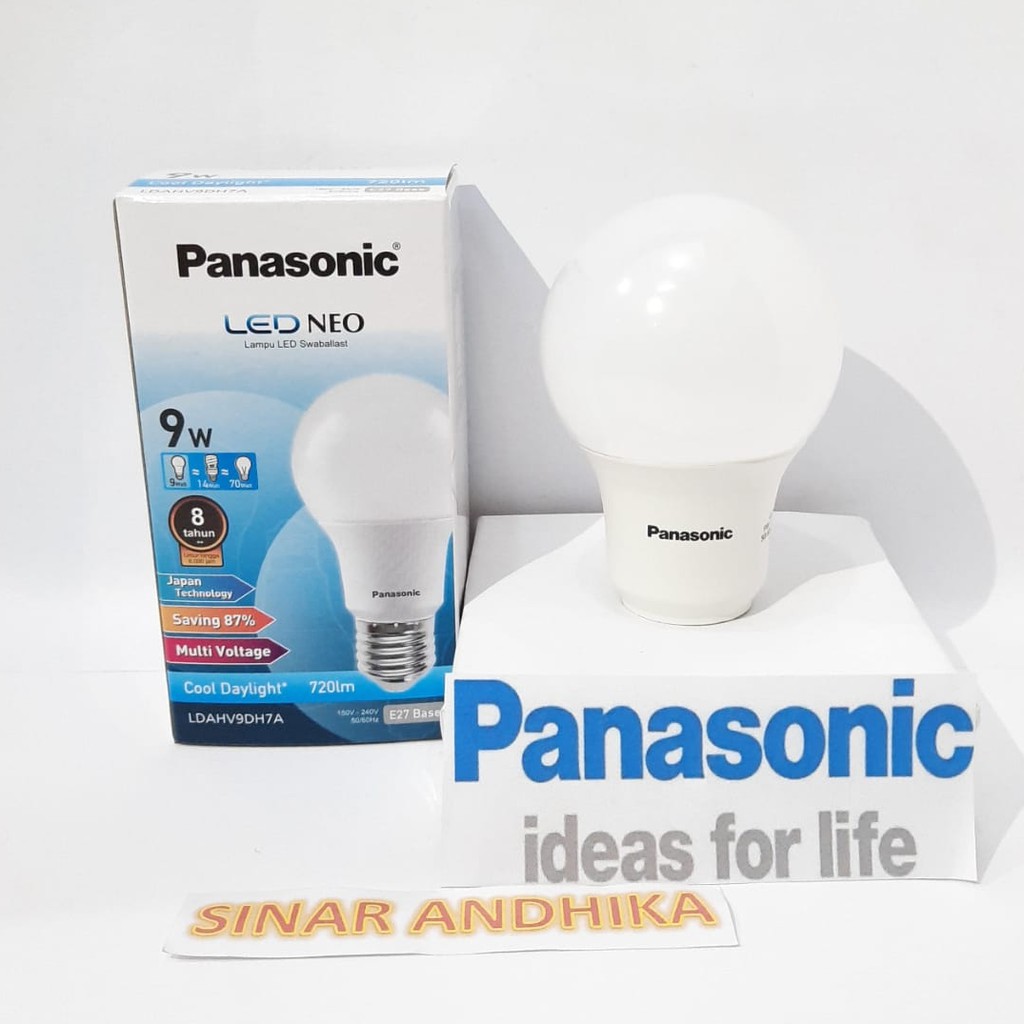 LAMPU LED BULB NEO PANASONIC 9 WATT PUTIH | Shopee Indonesia