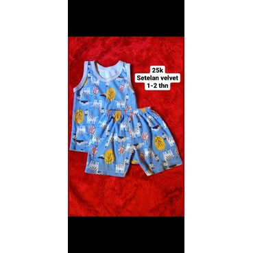 setelan anak preloved / setelan velvet junior