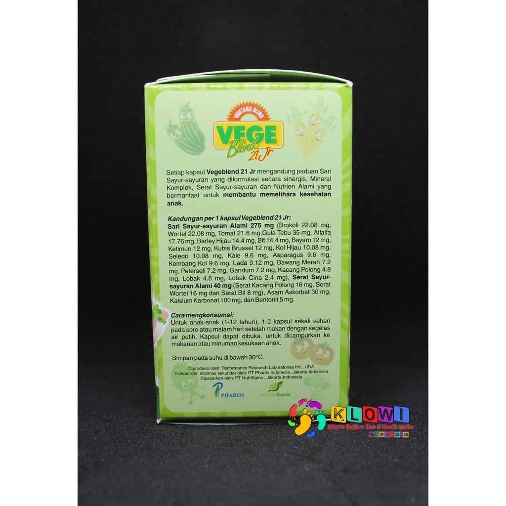 Vegeblend 21 JR 30 &amp; 60 Kapsul / Suplemen Anak / Penambah Nafsu Makan / Vegeblend Junior