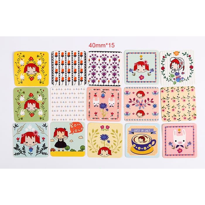 Stiker Thema Cute Girl (38pcs)