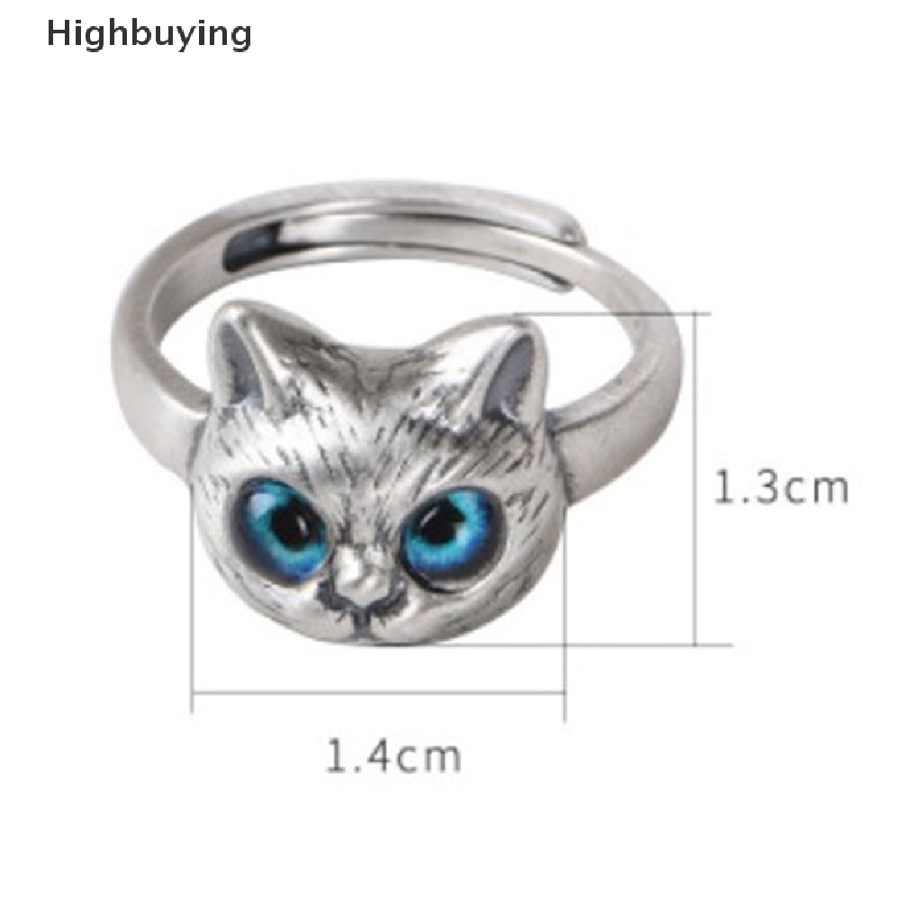 Hbid 2022 Cincin Terbuka Model Kucing Kecil Lucu Gaya Vintage Untuk Wanita