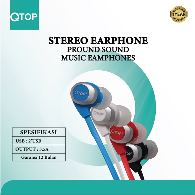 Headset QTOP HS-77 SERIES STEREO MODEL SPORT