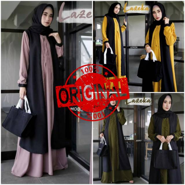 Lazeka Dress Maxy Gamis | Maxi Fashion Muslim Wanita | Shopee Indonesia