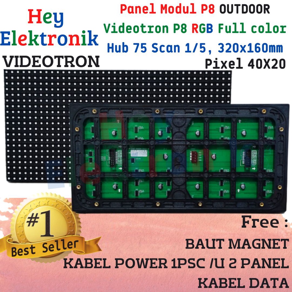 Panel Module Model LED P8 RGB outdoor FULL COLOR SMD Running Text