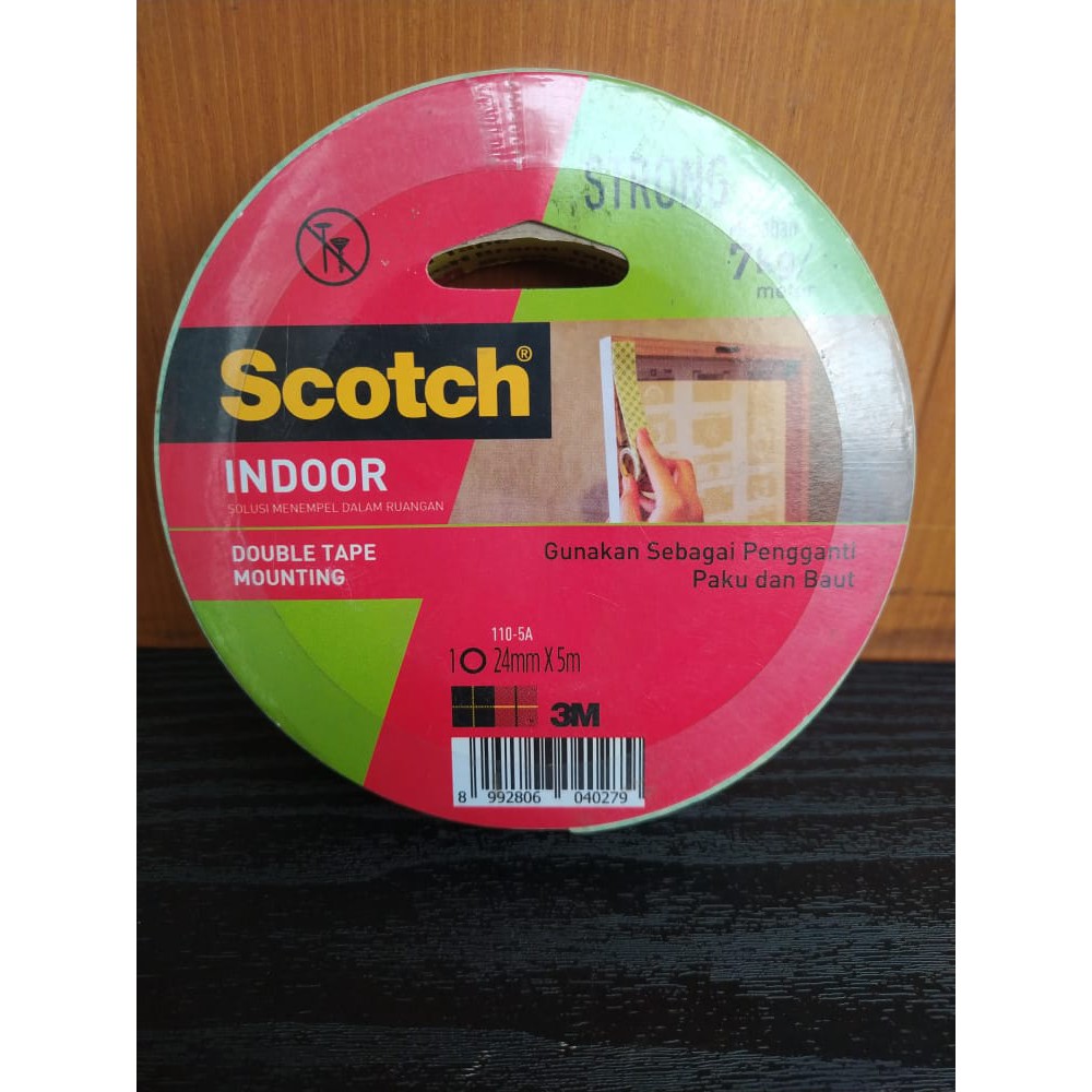 

Scotch Indoor Double Tape Mounting 24mm x 5m / 110-5A