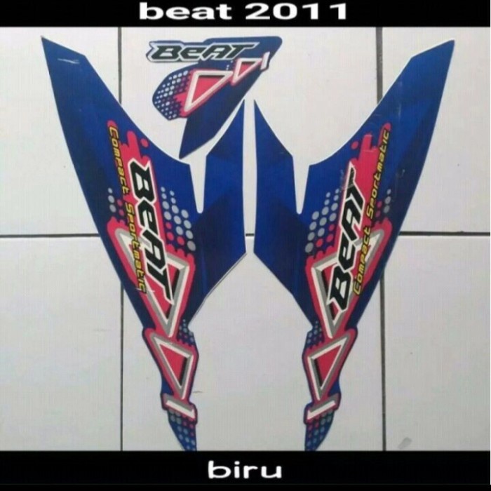 STRIPING HONDA BEAT KARBU BIRU