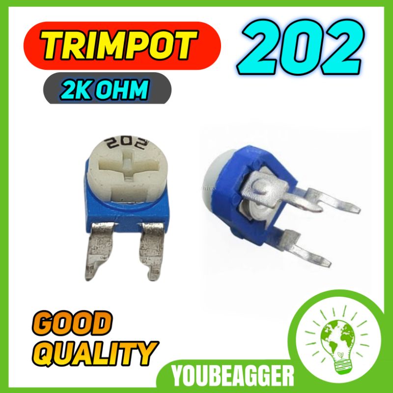 Trimpot 202 2K ohm variabel resistor