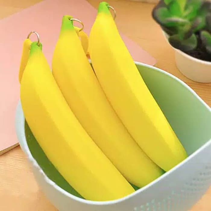

banana pencil case/ wallet bag kotak pensil pisang dompet lucu