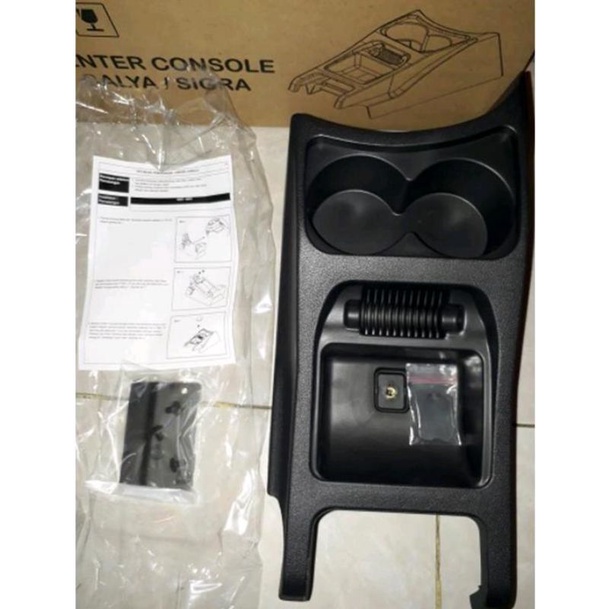 CONSOLE BOX CALYA SIGRA HITAM TENGAH MOBIL