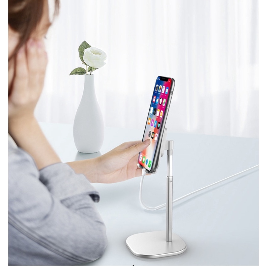 Stand Holder Handphone / Tablet Portable Bahan Aluminum