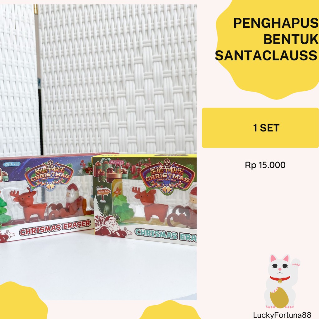 

[LuckyFortuna88] Penghapus Bentuk SinterClauss Eraser Bentuk SInterClauss Penghapus Ujian Penghapus Suasana Natal Eraser Suasana Natal Lucu Murah Lucu Kualitas Premium