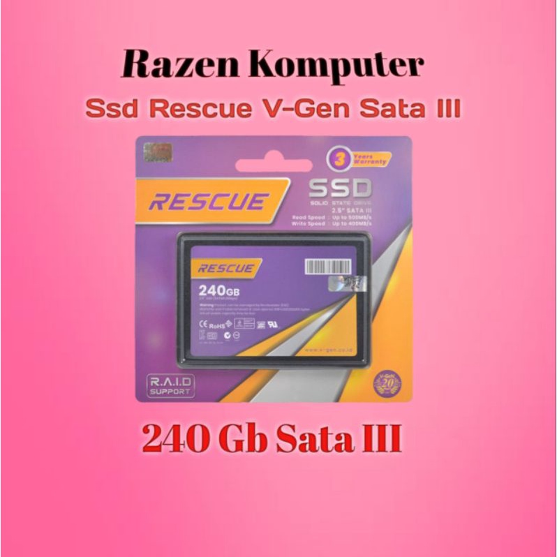 Ssd Sata III RESCUE V-GEN 120GB / 240 GB / 480GB / 960GB