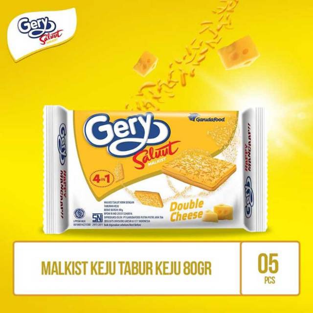 

Gery Saluut Malkist Double Cheese 80g - bloramart