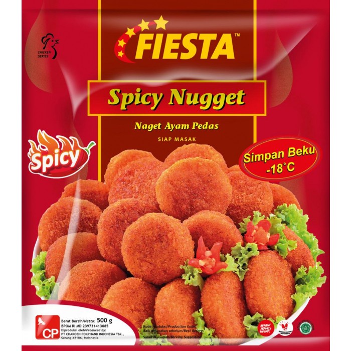 

CHICKEN SPICY NUGGET FIESTA 500GR HALAL NAGET AYAM PEDAS