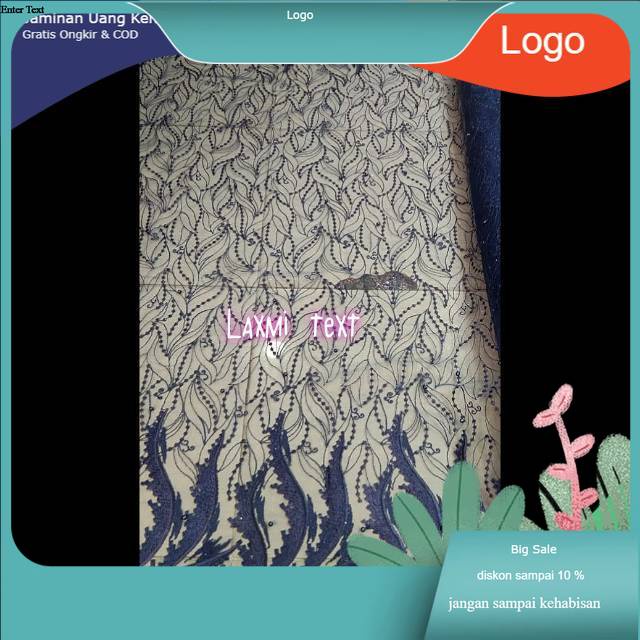 Kain tile akar mutiara / bahan Tulle mutiara / cocok untuk dress gaun seragaman dll TERBARU