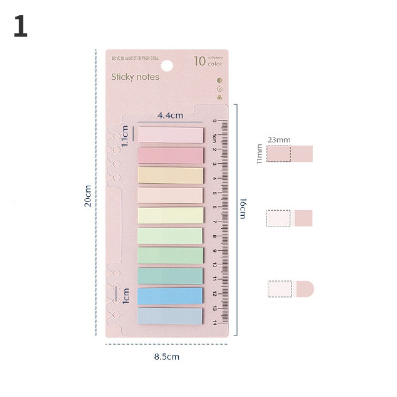 200 Lembar Sticky Note Lucu Untuk Pembatas Buku / Stationery Sekolah / Kantor