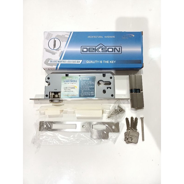 Dalaman kunci pintu pelor dekson Mortise lock MTS RL DL  8485 sss cylinder DC DL 80mm / Lockcase dek