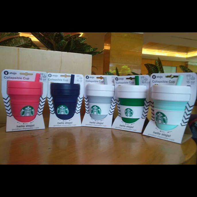 Tumbler Starbucks Stojo - Abu-abu