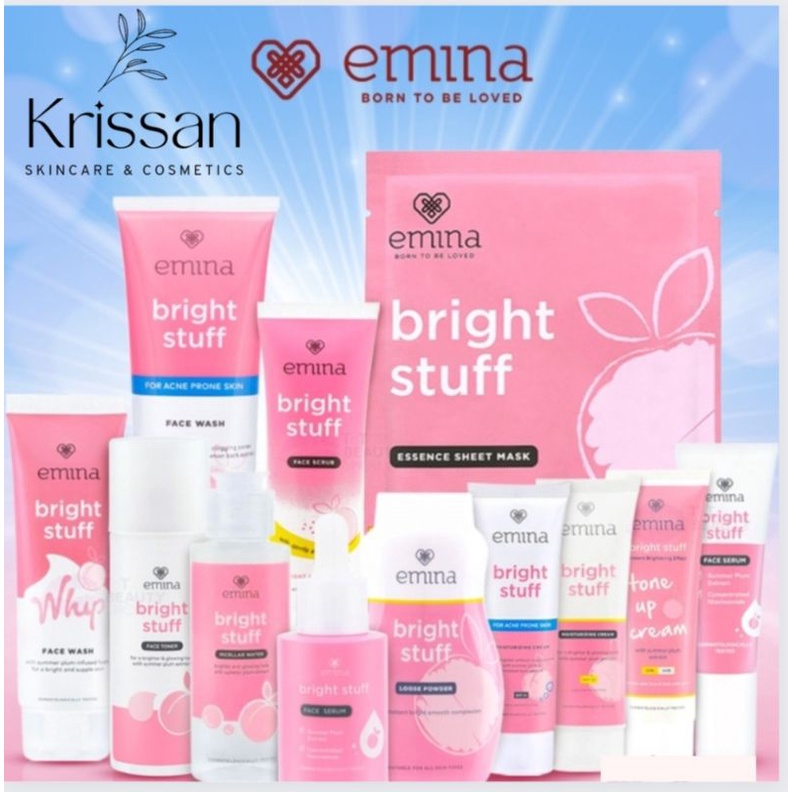 Paket Skincare Emina Bright Stuff Series~Skincare Remaja Emina Paket Bright Stuff Lengkap