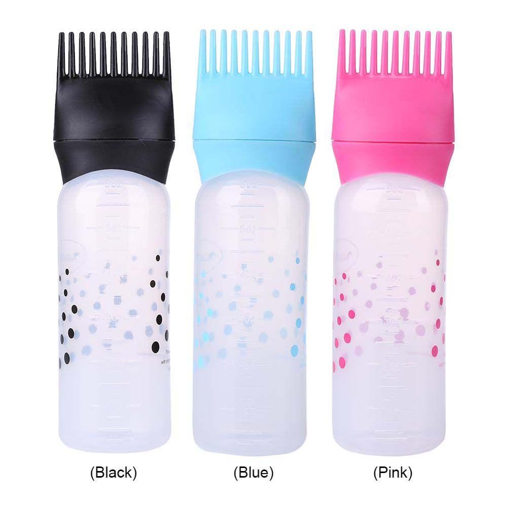 SKJK   Botol Aplikator Pewarna Rambut Flexible Lembut Kering-cleaning Bottle Oil Comb Brush Pewarna Rambut Hair Tools Styling Tool Comb Bottle