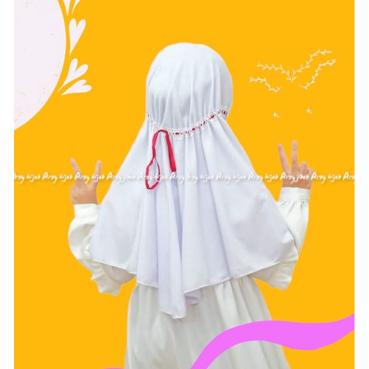 jilbab anak sekolah sd serut belakang 6-9thn