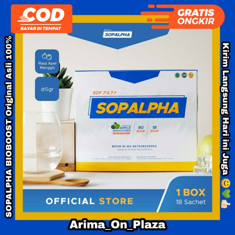 SOPALPHA BIOBOOST SOP ALPHA IMMUNE BOOSTER SUPLEMEN MULTIVITAMIN ASLI 100% HALAL BPOM - BOX