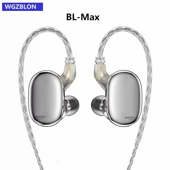 BLON BL-Max with Mic Earphone Carbon Lightweight Dual Dynamic Driver