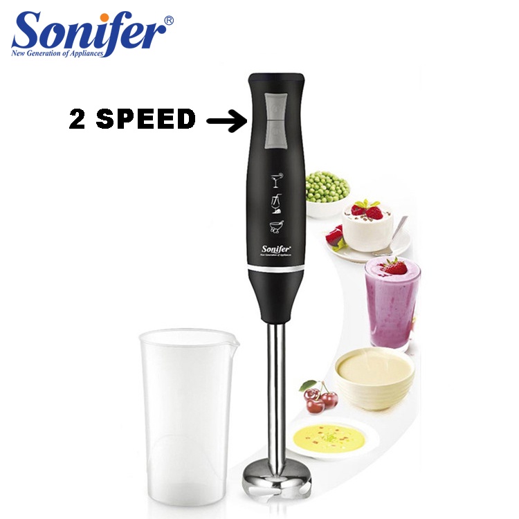 Sonifer HAND BLENDER 2 SPEED Stainless Steel FREE Gelas Takar